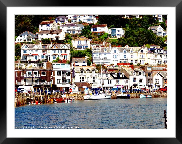 Serene West Looe Coastline Framed Mounted Print by john hill