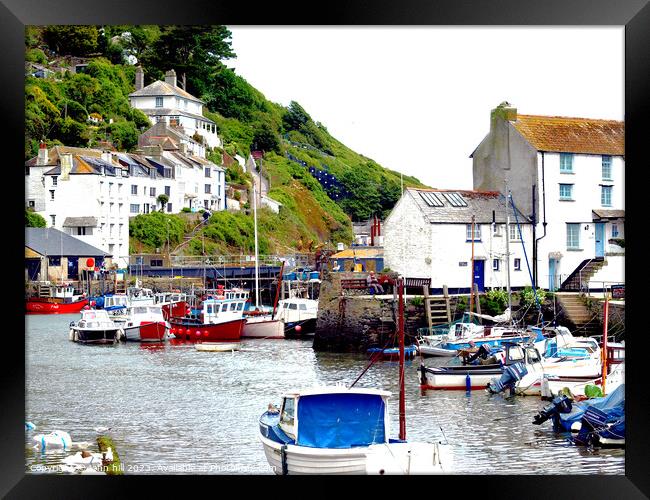 Picturesque Polperro Framed Print by john hill
