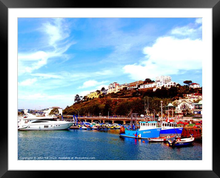 Serenity at Torquay Framed Mounted Print by john hill