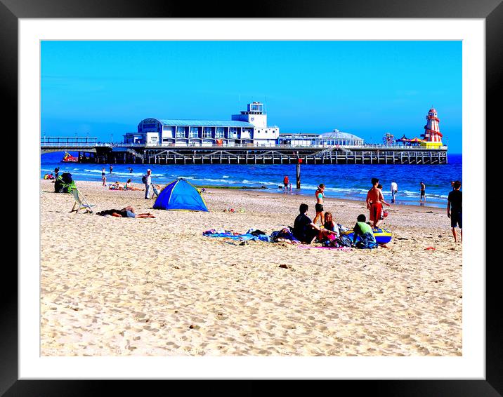 Sunshine and Fun at Bournemouth Pier Framed Mounted Print by john hill
