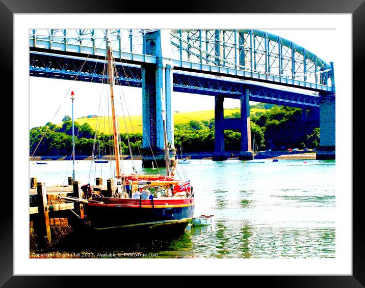 Iconic Tamar Bridges Framed Mounted Print by john hill