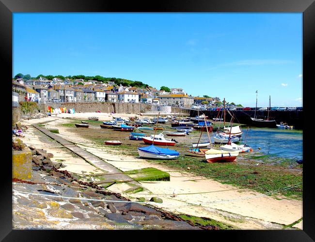 Charming Mousehole Harbour Framed Print by john hill