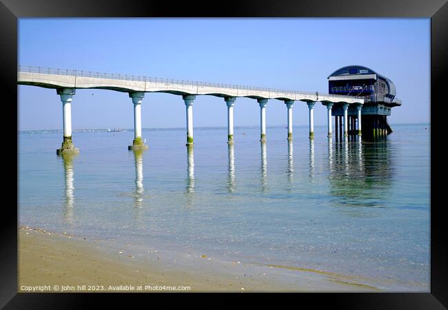 Tranquil Reflections of Bembridge Lifeboat Station Framed Print by john hill