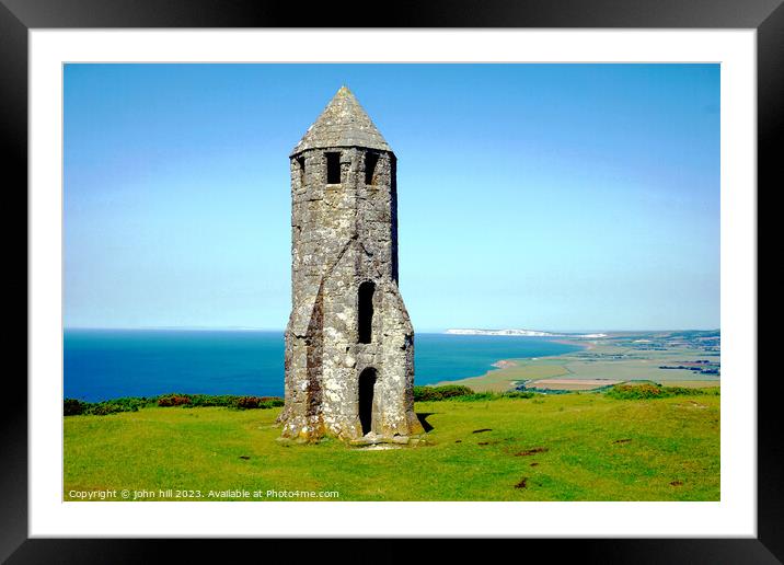 The Iconic Pepperpot Lighthouse Framed Mounted Print by john hill