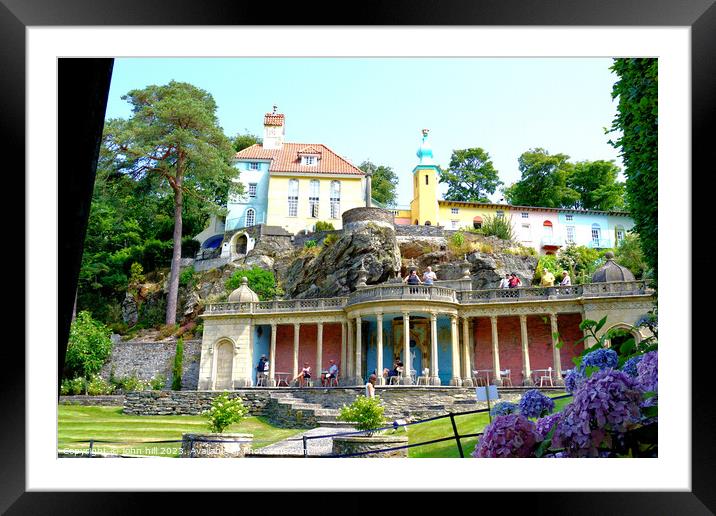 "Enchanting Portmeirion: A Colourful Italian Dream Framed Mounted Print by john hill