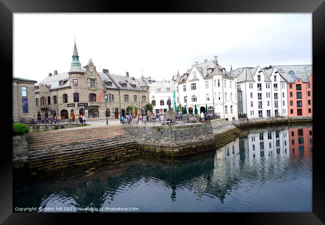 Alesund town Norway Framed Print by john hill