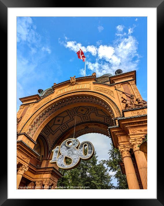 Celebrating 180 Years: Tivoli Gardens Entrance Framed Mounted Print by john hill
