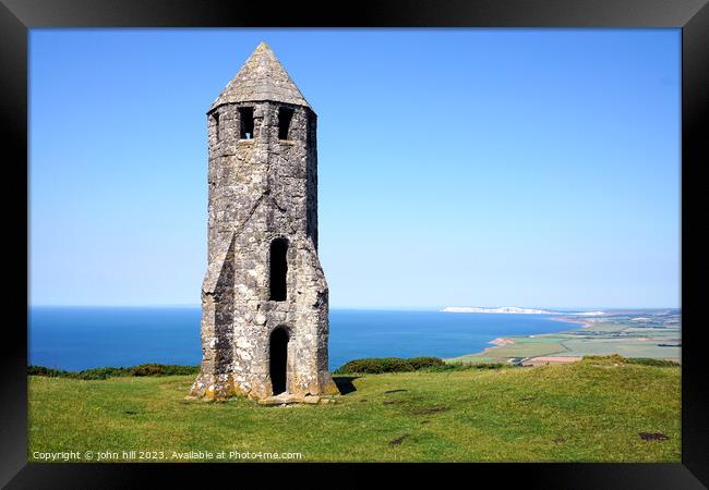 The Pepperpot: England's Sole Medieval Beacon Framed Print by john hill