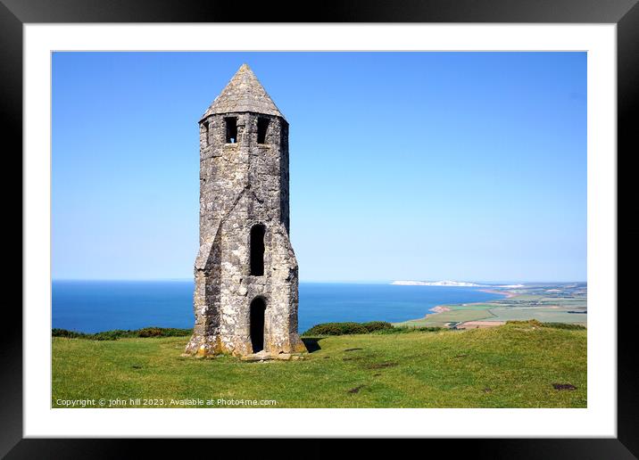 The Pepperpot: England's Sole Medieval Beacon Framed Mounted Print by john hill