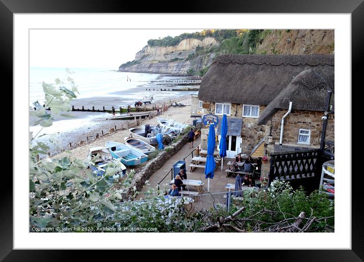 Chine Beach, Shanklin, Isle of Wight Framed Mounted Print by john hill