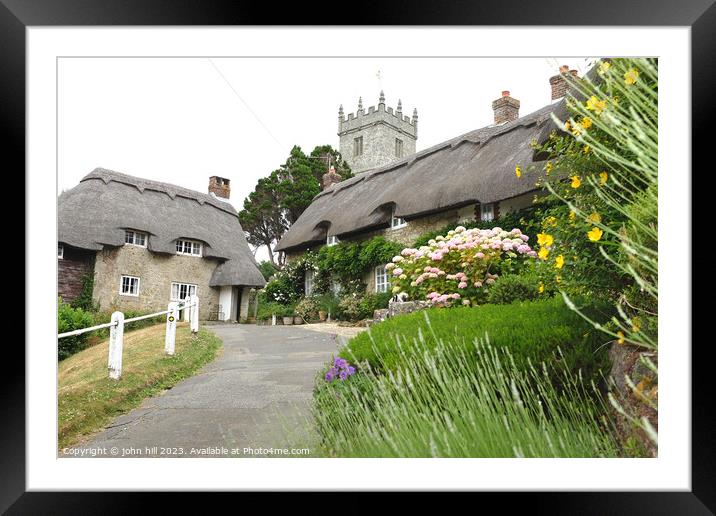 Church hill, Godshill, Isle of Wight  Framed Mounted Print by john hill