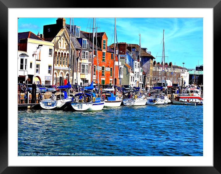 Weymouth, Dorset. Framed Mounted Print by john hill