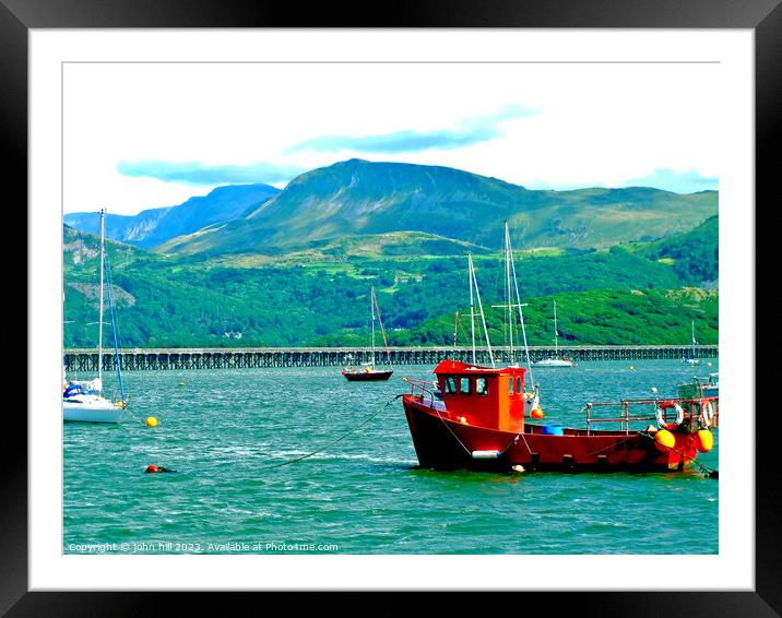 Cadair Idris from Barmouth, Wales. Framed Mounted Print by john hill