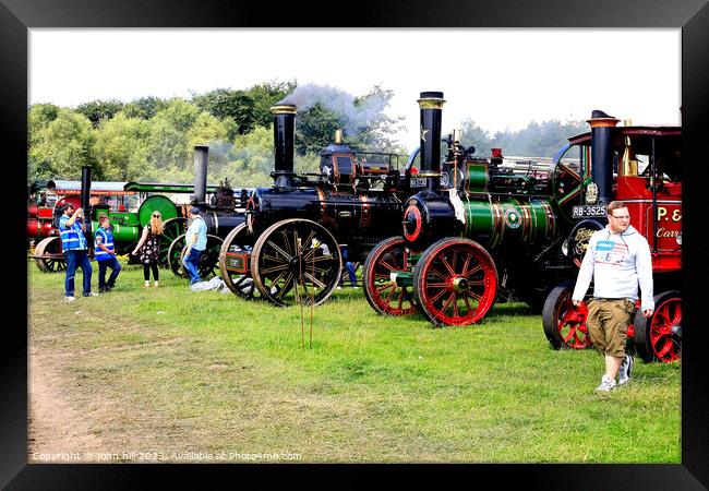 Vintage Steam Rally in Derbyshire Framed Print by john hill