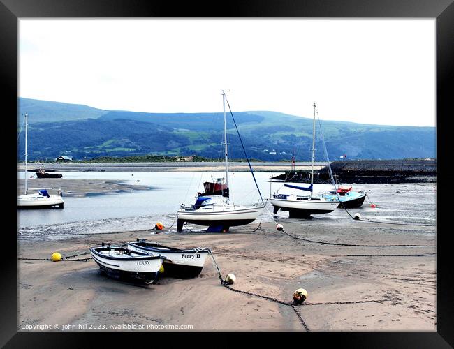 Low Tide, Barmouth, Wales. UK Framed Print by john hill
