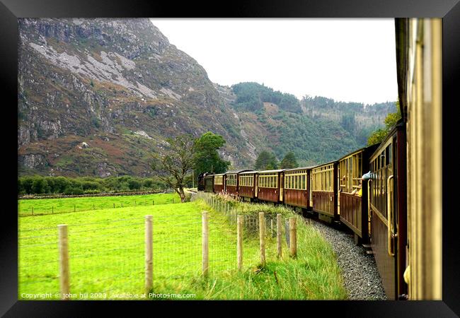 Narrow gauge Snowdonia star Wales Framed Print by john hill