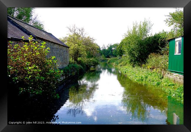 Reflections at Caudwell mill Derbyshire Framed Print by john hill