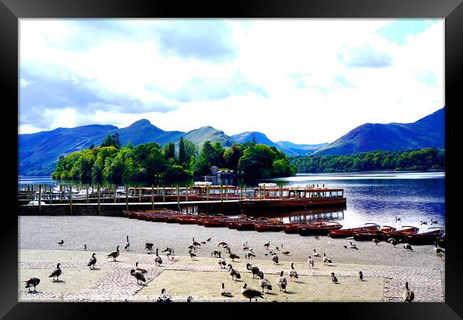 Derwent water at Keswick, Lake district. Framed Print by john hill