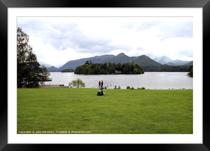 Derwentwater from Keswick, Lake district Framed Mounted Print by john hill