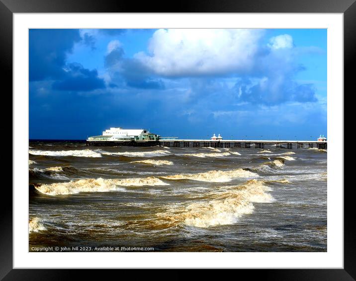 Stormy seas. Framed Mounted Print by john hill