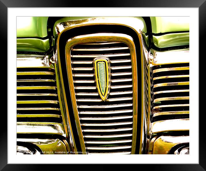 1960's Edsel classic grill. Framed Mounted Print by john hill