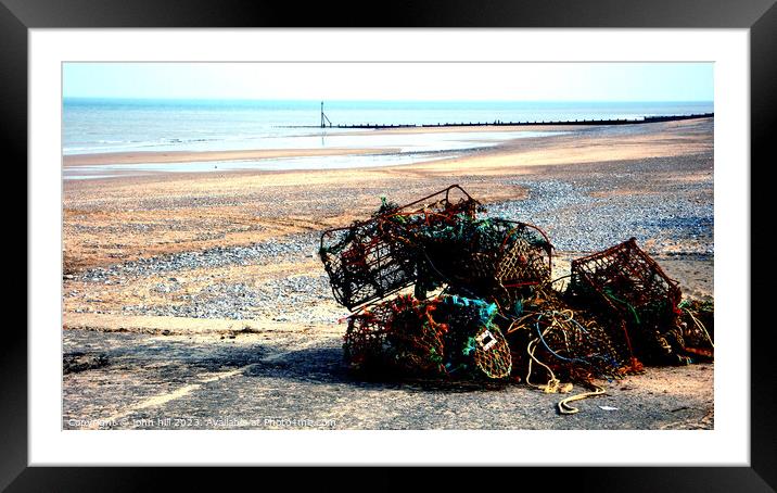 Rusting Crab and Lobster pots. Framed Mounted Print by john hill