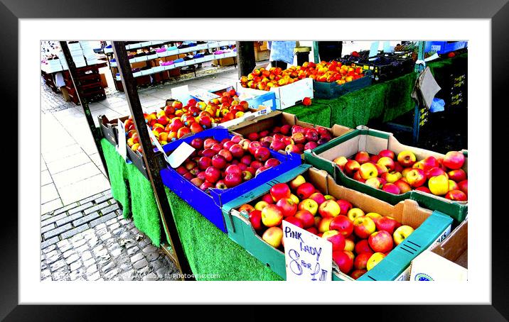 Fresh fruit Market stall Framed Mounted Print by john hill
