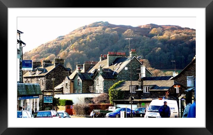 Loughrigg fell from Ambleside. Framed Mounted Print by john hill