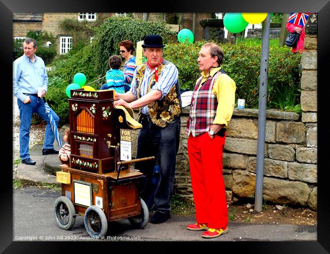 Street Entertainment. Framed Print by john hill