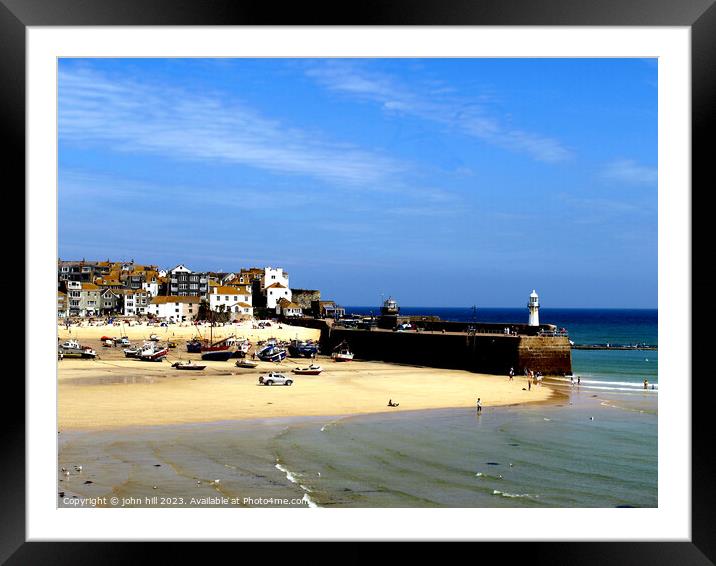 St. Ives, Cornwall, UK. Framed Mounted Print by john hill