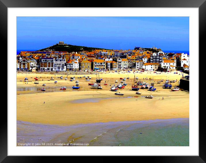 St. Ives, Cornwall. Framed Mounted Print by john hill