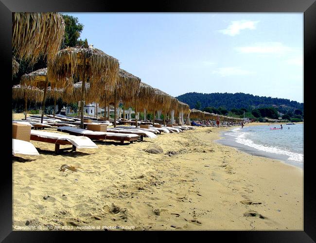 Ag Paraskevi beach, Skiathos, Greece. Framed Print by john hill