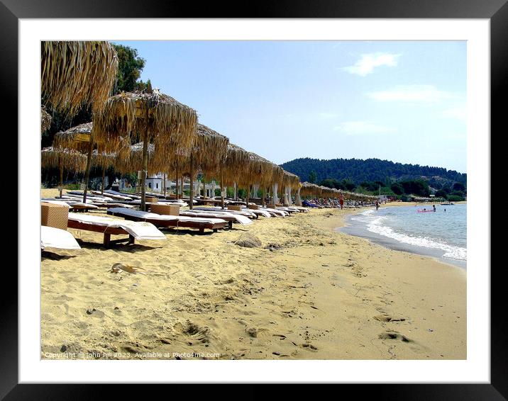 Ag Paraskevi beach, Skiathos, Greece. Framed Mounted Print by john hill