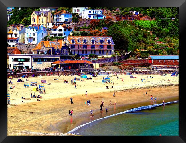 Looe beach, Cornwall. Framed Print by john hill