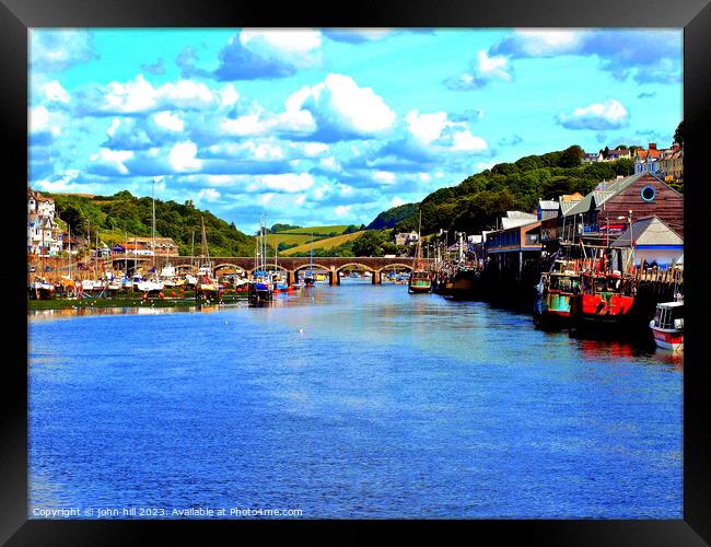 East Looe River, Cornwall. Framed Print by john hill