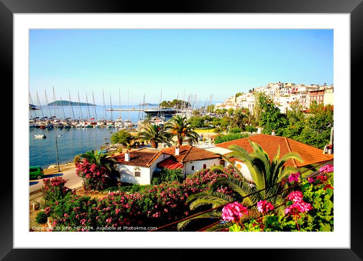 New port, Skiathos, Greece. Framed Mounted Print by john hill