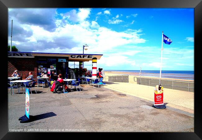 Seafront Cafe Mablethorpe, Lincolnshire. Framed Print by john hill