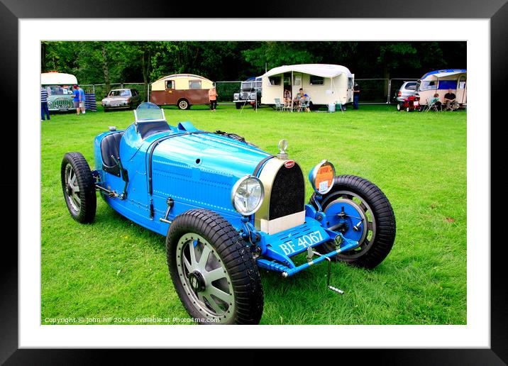 Vintage 1929 Bugatti automobile. Framed Mounted Print by john hill