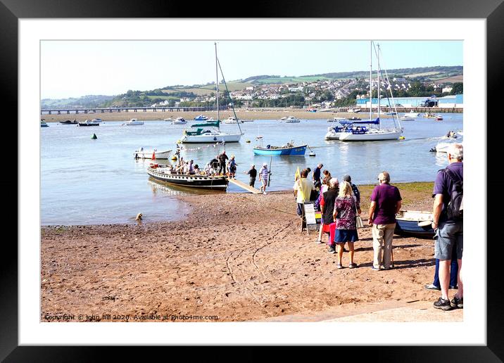 River Teign Ferry boarding. Framed Mounted Print by john hill