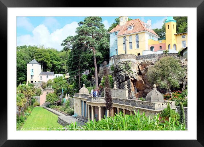 Portmeirion in Wales. Framed Mounted Print by john hill