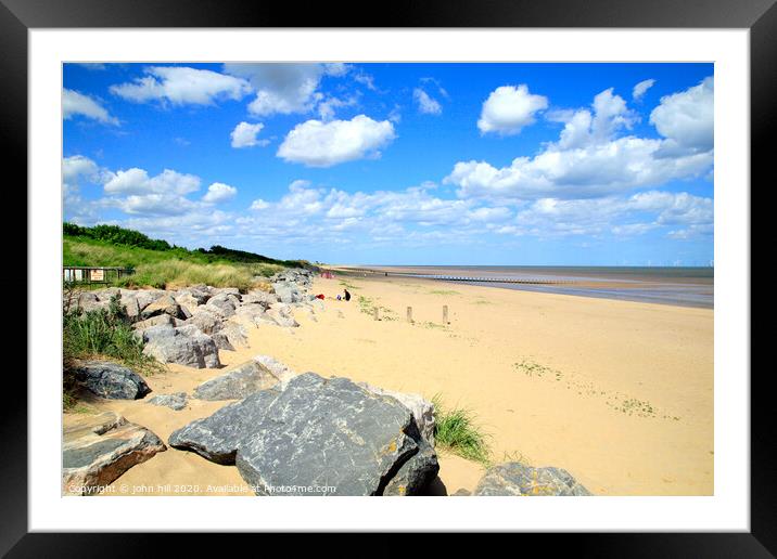 Nature at low tide in June at Winthorpe Skegness Lincolnshire. Framed Mounted Print by john hill