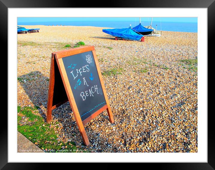Life's a beach.  Framed Mounted Print by john hill