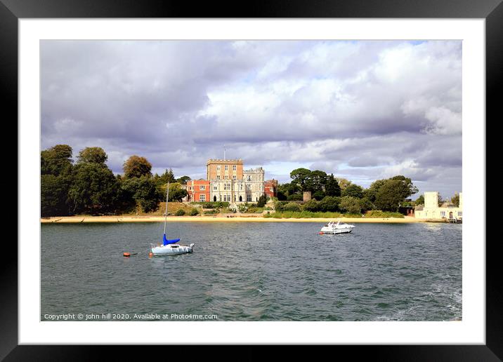 The castle on Brownsea Island in Poole Dorset. Framed Mounted Print by john hill