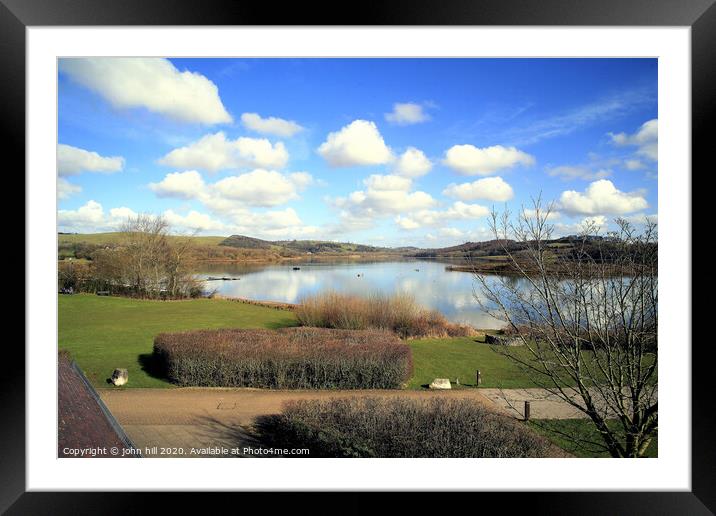 Carsington water  reservoir under a great sky in Derbyshire. Framed Mounted Print by john hill