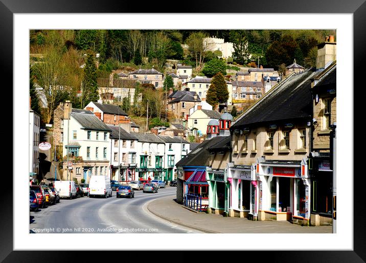 The beautiful village of Matlock Bath in Derbyshire.  Framed Mounted Print by john hill