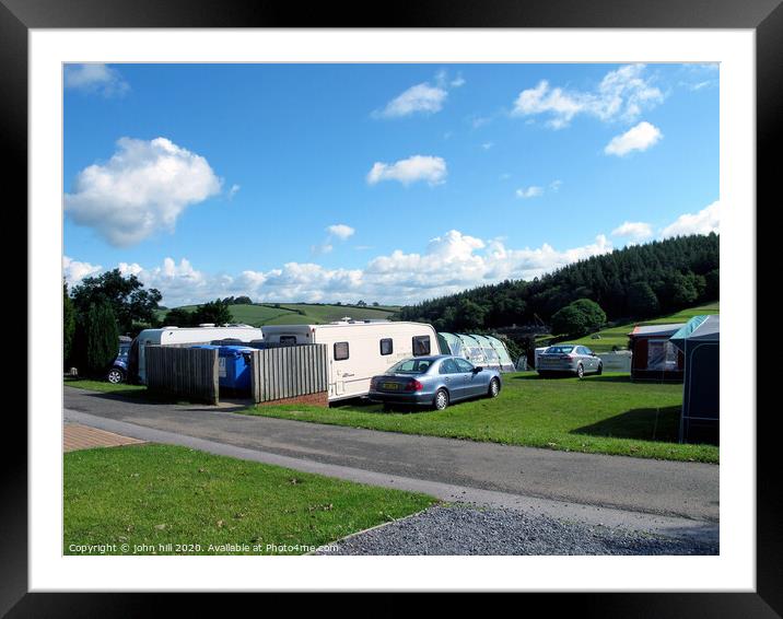Country campsite at Cofton in Devon. Framed Mounted Print by john hill