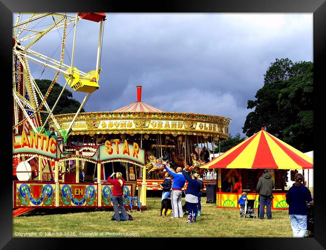 Summer funfair at country show. Framed Print by john hill