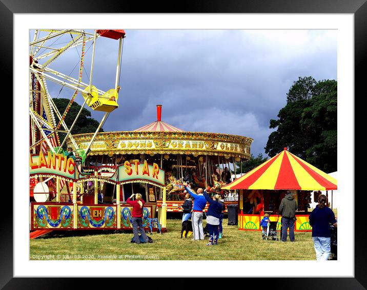 Summer funfair at country show. Framed Mounted Print by john hill