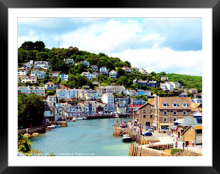 East and West Looe in Cornwall. Framed Mounted Print by john hill