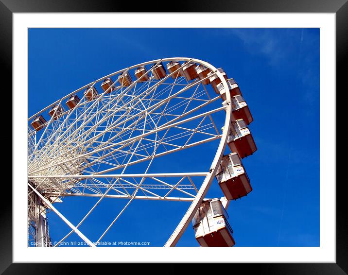 Ferris Wheel at Nottingham square. Framed Mounted Print by john hill